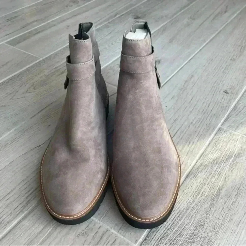 Naturalizer Flatform Leather Ankle Boots - Aster - Picture 5 of 11
